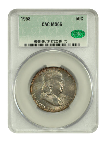 1958 50C CACG MS66 - Franklin Half Dollar