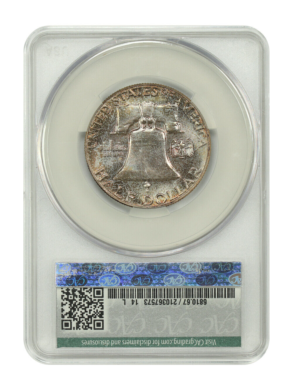 1959 50C CACG MS67 ex: D.L. Hansen - Franklin Half Dollar