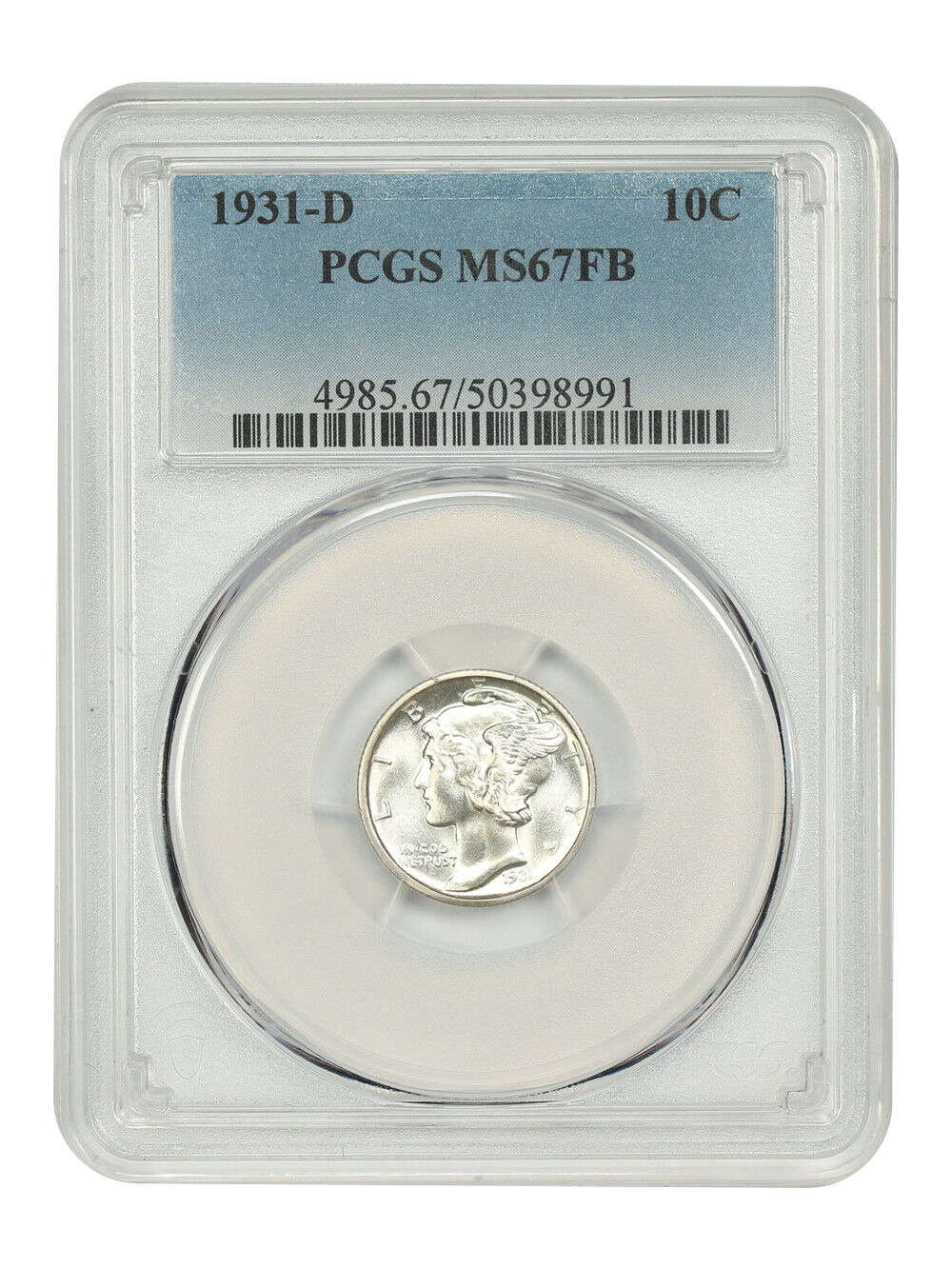 1931-D 10C PCGS MS67FB - Mercury Dime