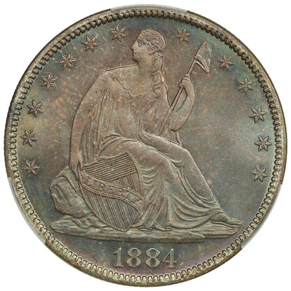 1884 50C CACG MS67 ex: D.L. Hansen - Liberty Seated Half Dollar