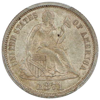 1871 10C PCGS MS64 ex: D.L. Hansen