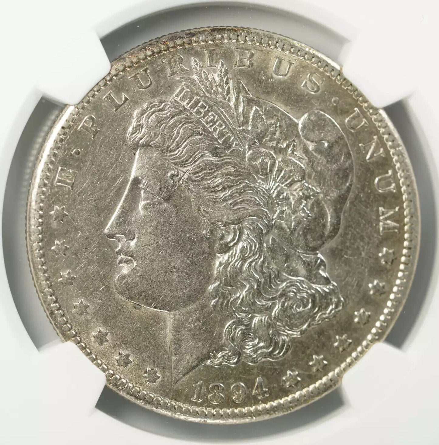 1894 S MORGAN SILVER DOLLAR $1 NGC CERTIFIED AU 53 ABOUT UNCIRCULATED (001)