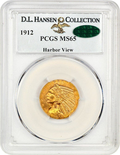 1912 $5 PCGS/CAC MS65 ex: D.L. Hansen