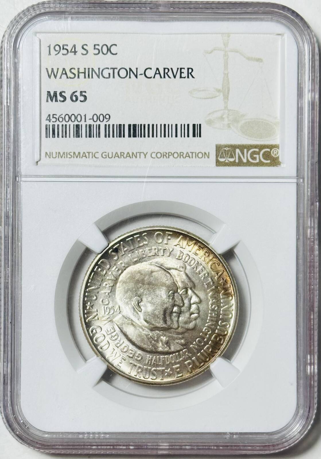 1954 S Carver/Washington Commemorative NGC MS-65