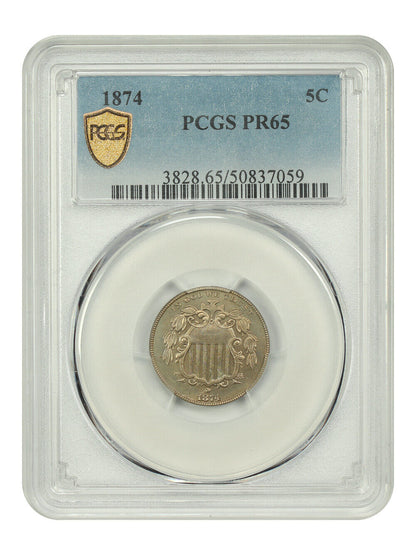 1874 5C PCGS PR65 - Shield Nickel