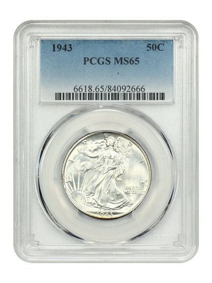 1943 50C PCGS MS65