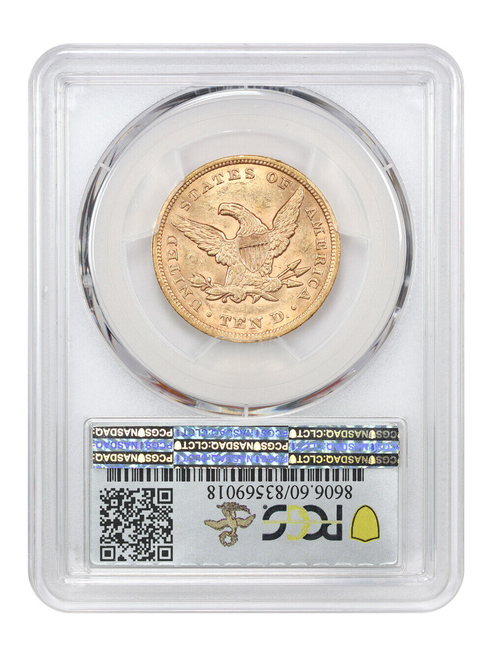 1851 $10 PCGS/CAC MS60 ex: D.L. Hansen