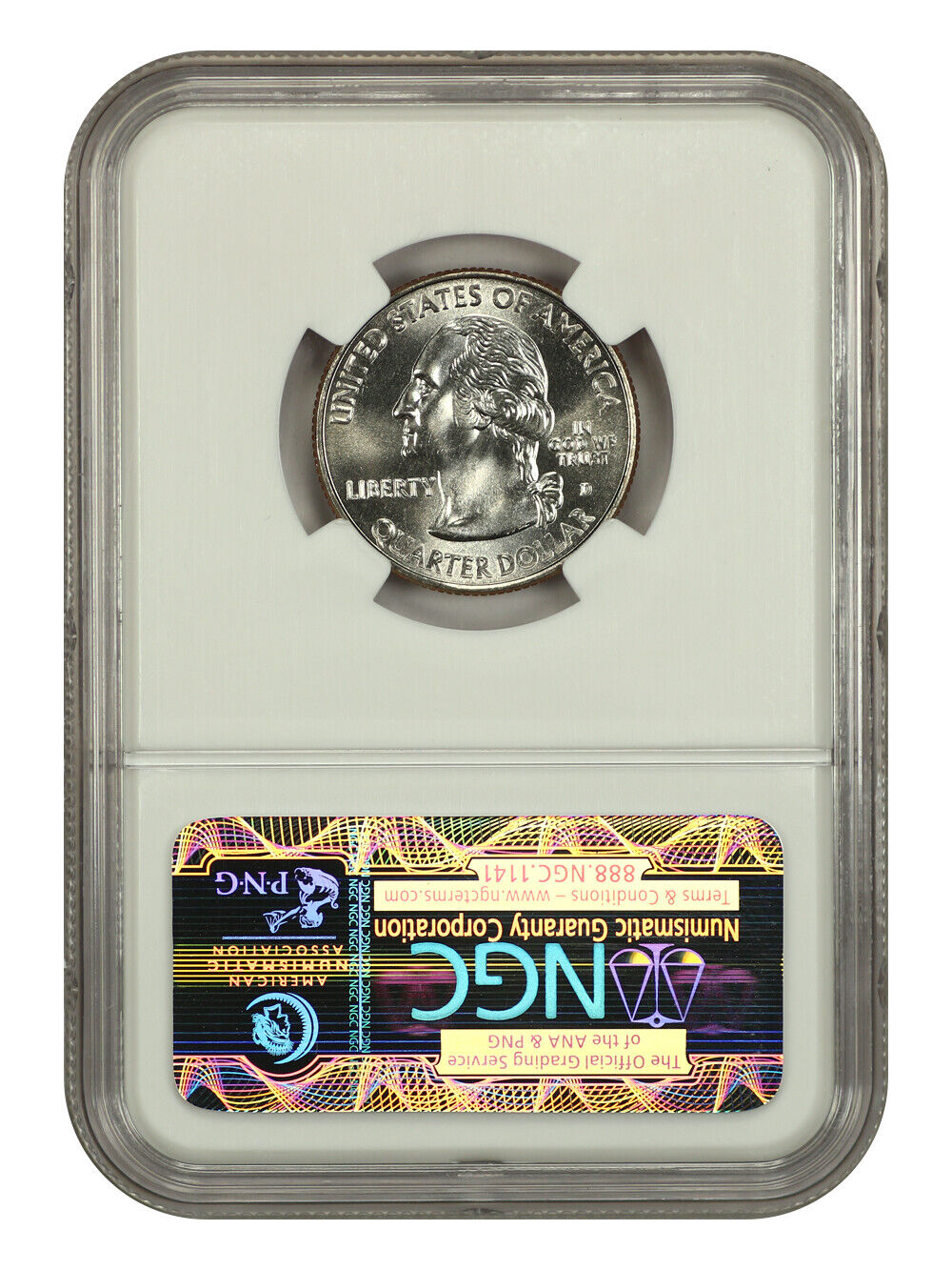 2009-D 25C American Samoa NGC MS68 - Type 1, Clad