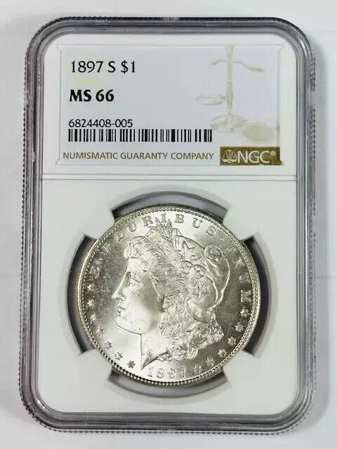 1897 S Morgan Silver Dollar NGC MS-66 White!