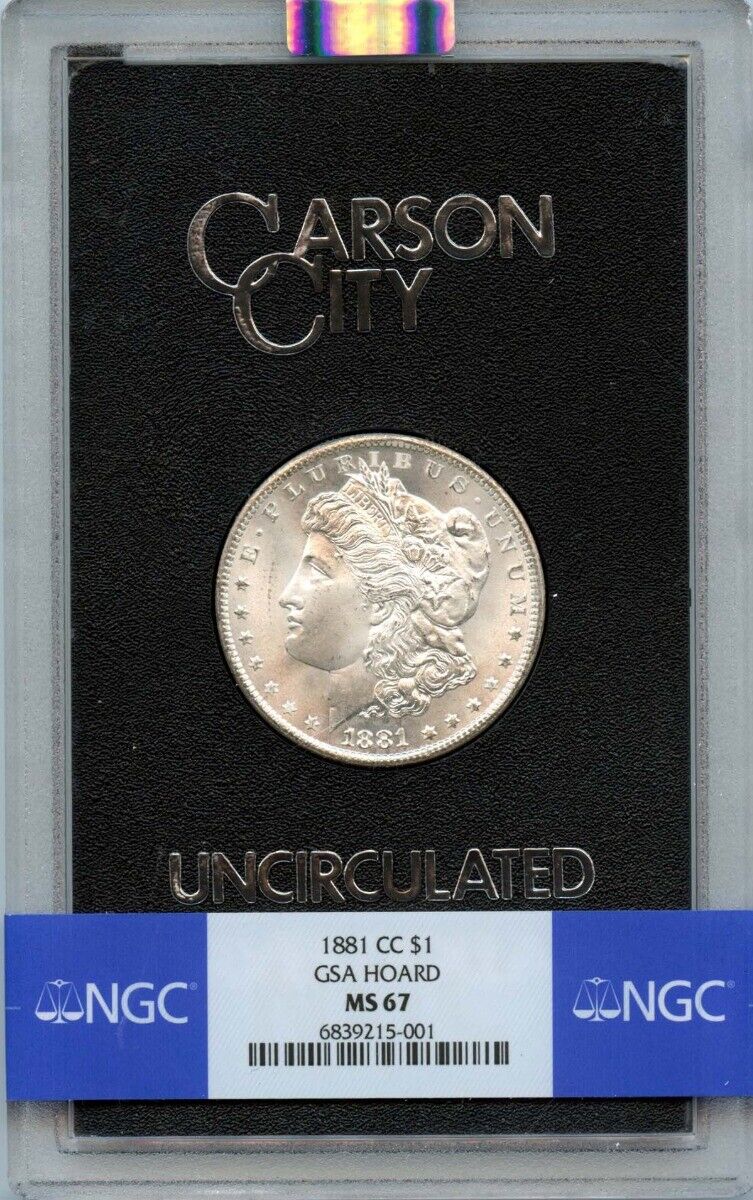 1881-CC Morgan Dollar GSA HOARD S$1 NGC MS67