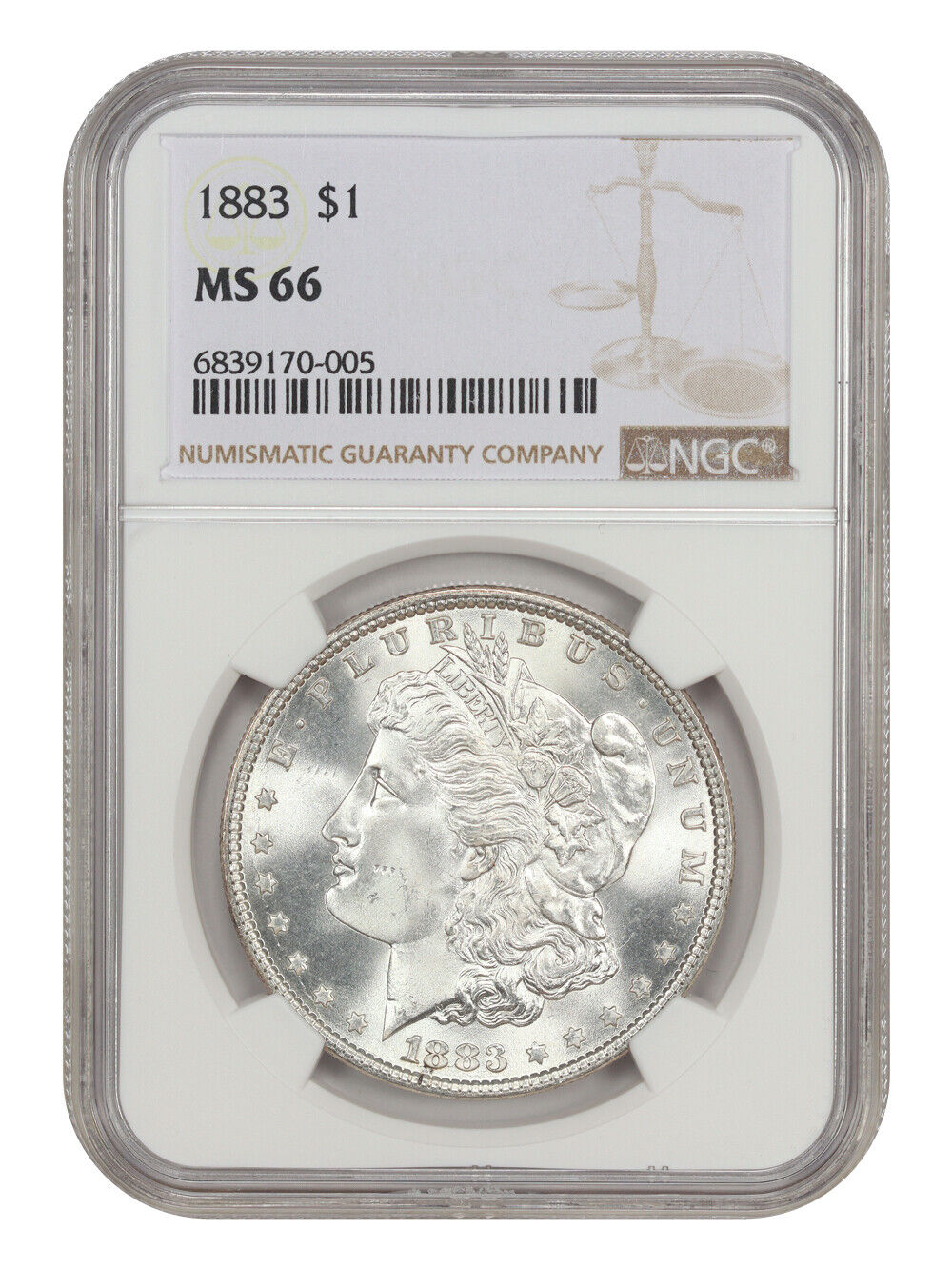 1883 $1 NGC MS66 - Morgan Dollar