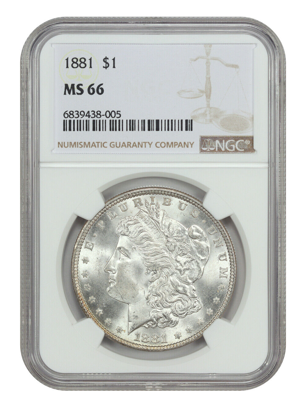 1881 $1 NGC MS66 - Morgan Dollar