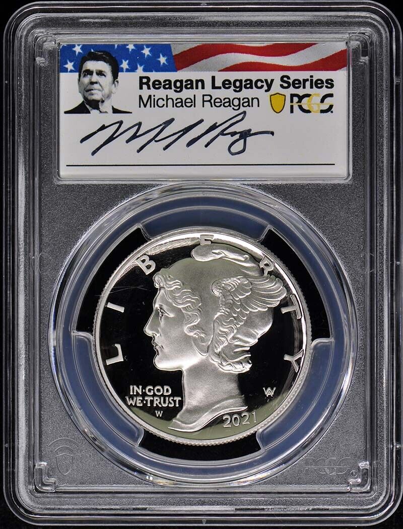 2021-W $25 Palladium Eagle PCGS PR70DCAM First Day Reagan Legacy