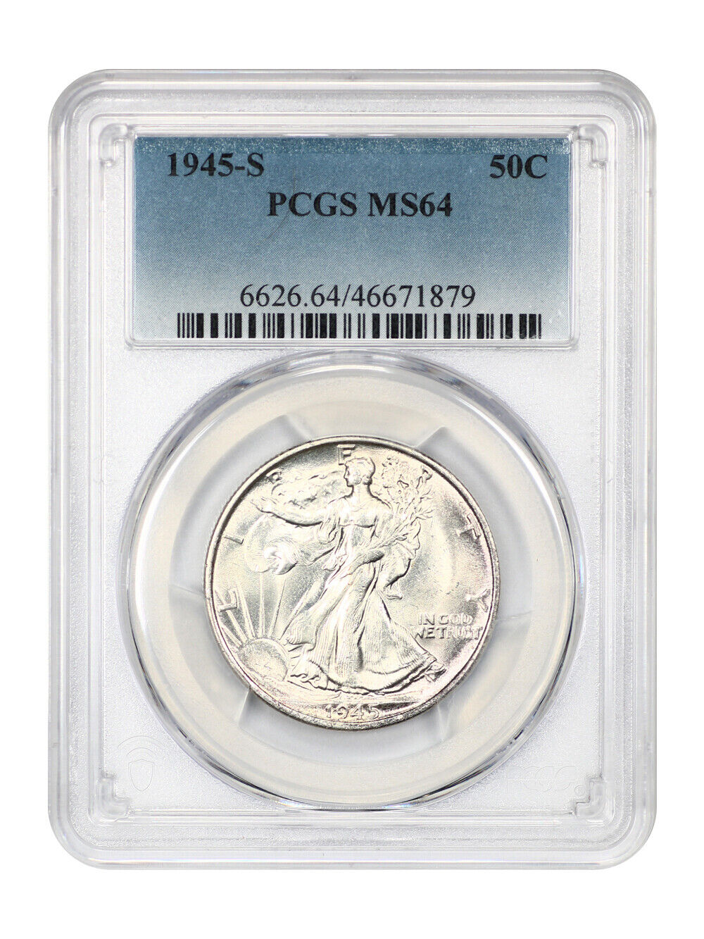 1945-S 50C PCGS MS64