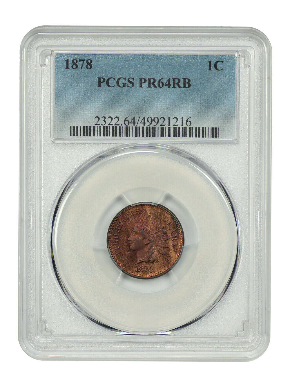 1878 1C PCGS PR64RB - Indian Cent