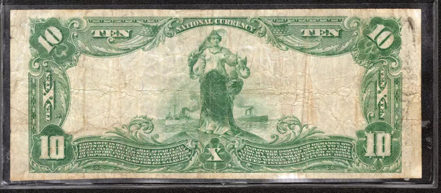 1902 $10 FIRST NATIONAL BANKNOTE CURRENCY GENOA NEBRASKA FR. 632 (3483)