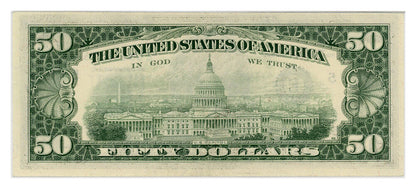 FR. 2119E* 1977 $50 Richmond PMG About Unc 55 (Pinholes)