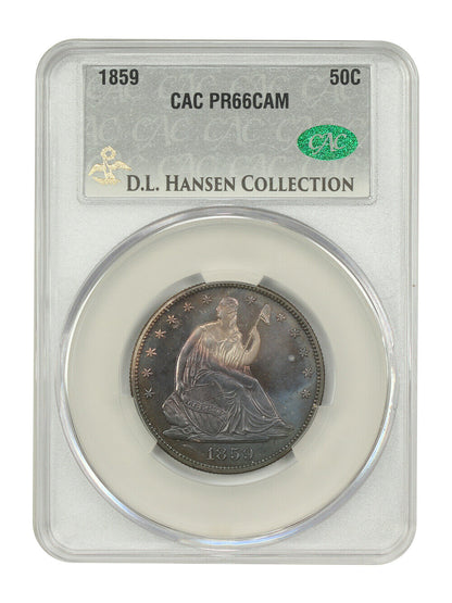 1859 50C CACG PR66CAM ex: D.L. Hansen - Liberty Seated Half Dollar