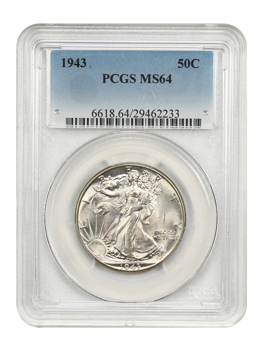 1943 50C PCGS MS64