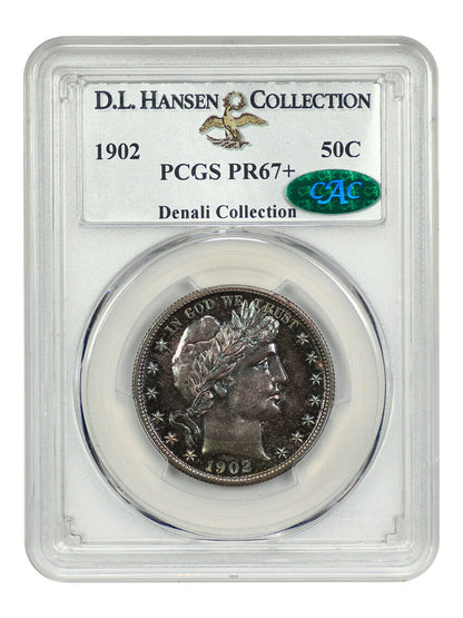 1902 50C PCGS/CAC PR67+ ex: D.L. Hansen