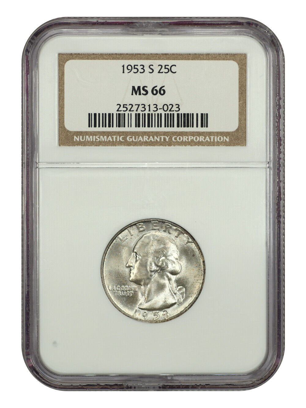 1953-S 25C NGC MS66 - Washington Quarter