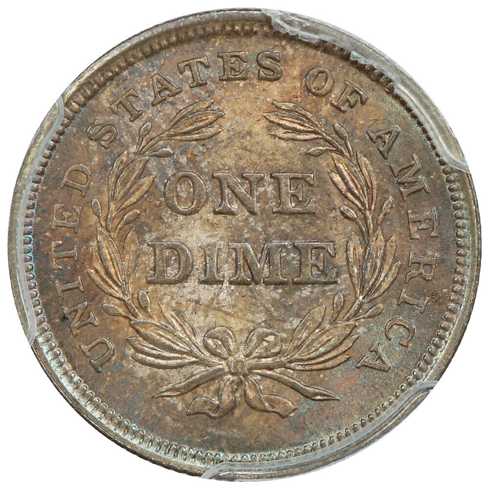 1837 10C PCGS MS66+ (No Stars, Large Date)