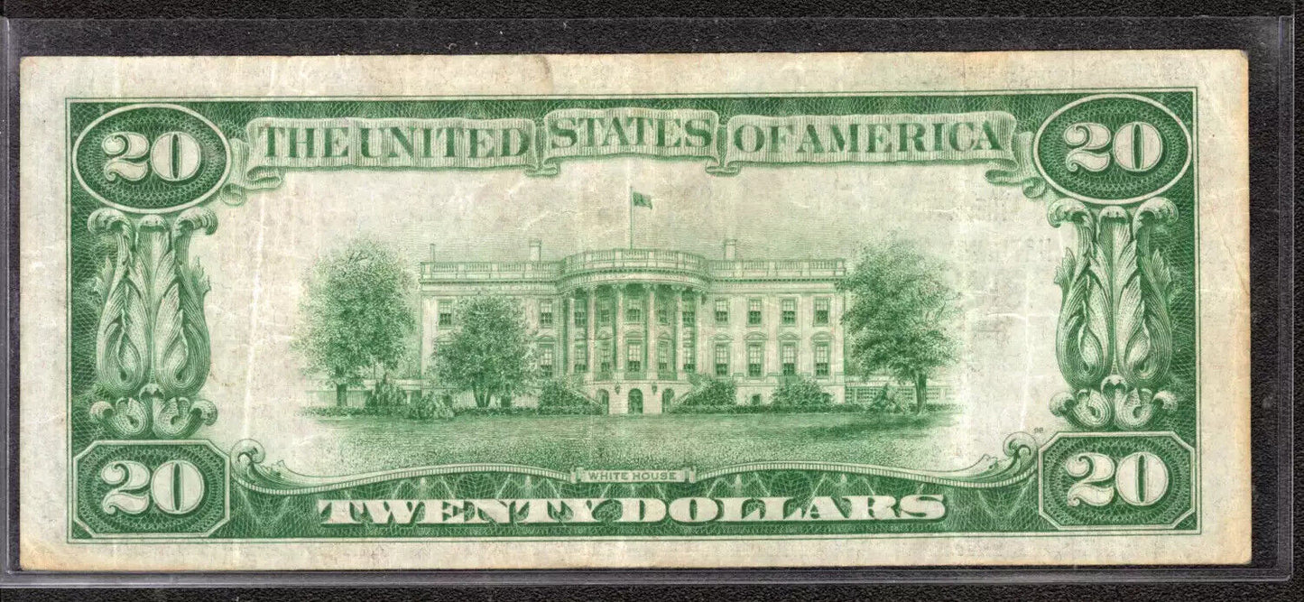 1929 $20 AMERICAN NATIONAL BANKNOTE CURRENCY SIDNEY NEBRASKA (035)