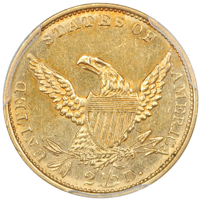 1837 $2.50 PCGS AU55 - Classic Head $2.5 - Popular Gold Type