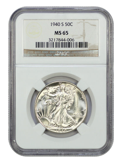 1940-S 50C NGC MS65 - Walking Liberty Half Dollar