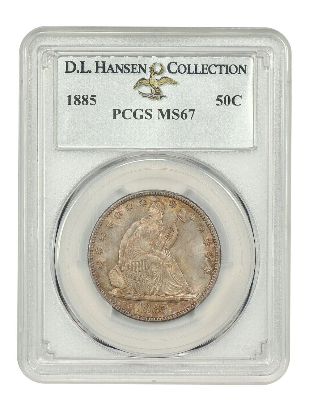 1885 50C PCGS MS67 ex: D.L. Hansen