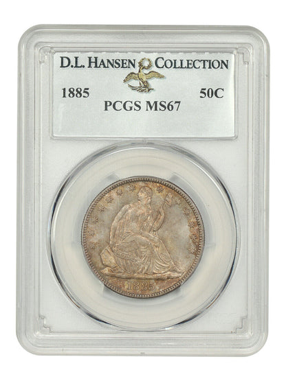 1885 50C PCGS MS67 ex: D.L. Hansen