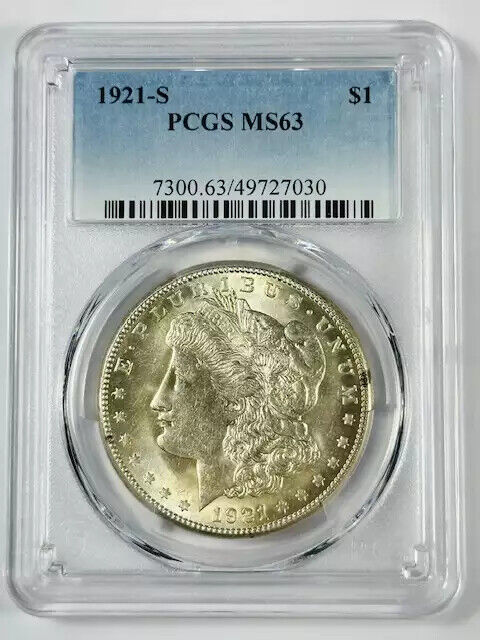 1921 S Morgan Silver Dollar PCGS MS-63 "REverse Pitted N"