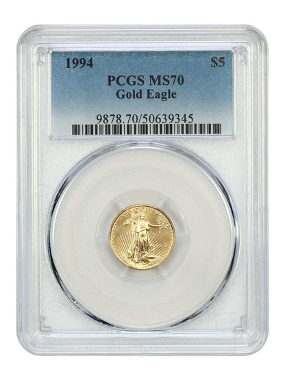 1994 $5 Gold Eagle PCGS MS70 - $5 Gold Eagles