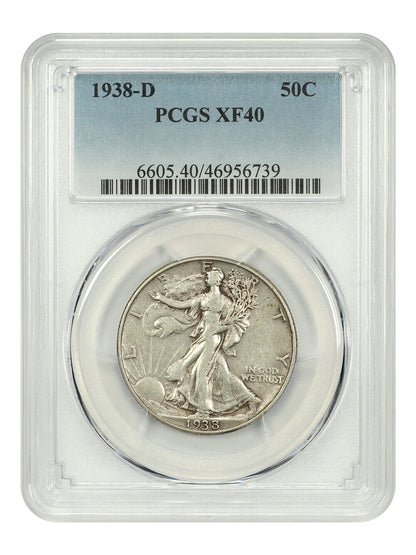 1938-D 50c PCGS XF40