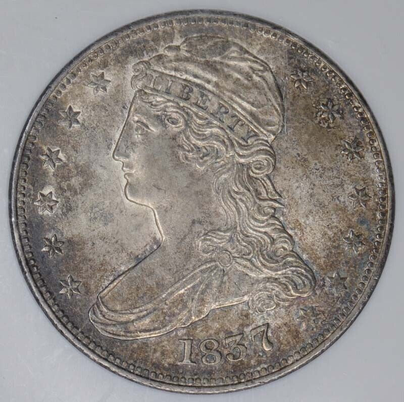 1837 Capped Bust, Reeded Edge 50C NGC MS65