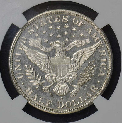 1892-S Barber Half Dollar 50C NGC MS65PL