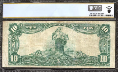 1902 $10 FIRST NATIONAL BANKNOTE CURRENCY ORD NEBRASKA PCGS 25 VERY FINE (251E)