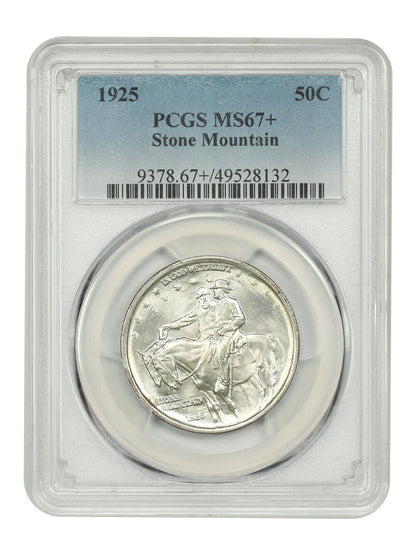 1925 50C Stone Mountain PCGS MS67+ - Classic Silver Commemorative