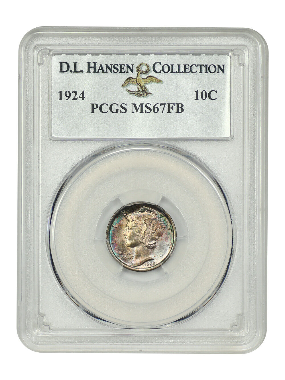 1924 10C PCGS MS67FB ex: D.L. Hansen