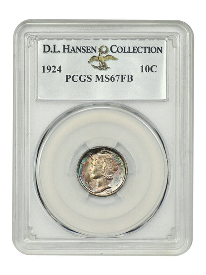 1924 10C PCGS MS67FB ex: D.L. Hansen