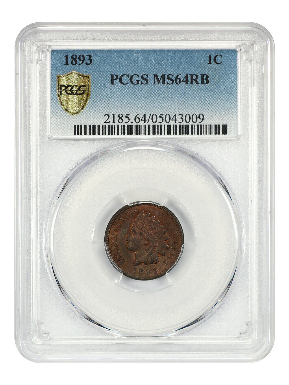 1893 1C PCGS MS64RB - Indian Cent