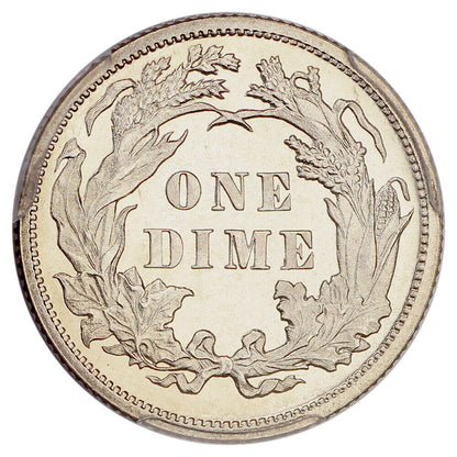 1889 10C PCGS/CAC PR67+CAM ex: D.L. Hansen