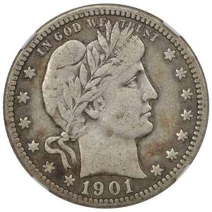 1901-O 25C NGC VF20 - Barber Quarter