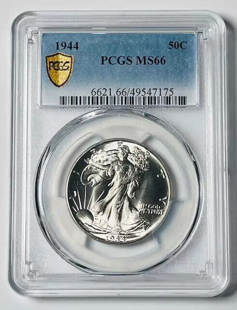 1944 P Walking Liberty Half Dollar PCGS MS-66 White coin!