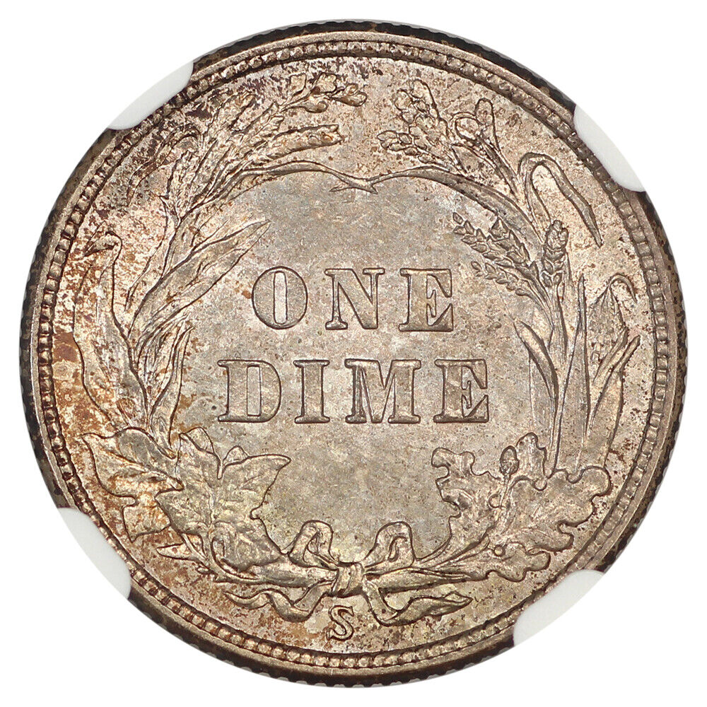 1912-S 10C NGC MS66 - Barber Dime