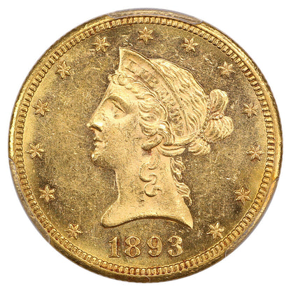 1893-CC $10 PCGS MS61 ex: D.L. Hansen