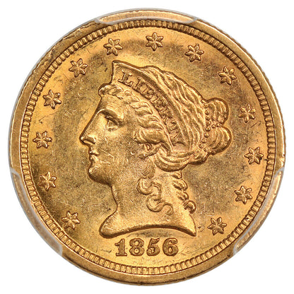 1856-S $2.50 PCGS MS61 ex: D.L. Hansen