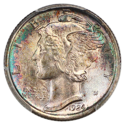 1924 10C PCGS MS67FB ex: D.L. Hansen