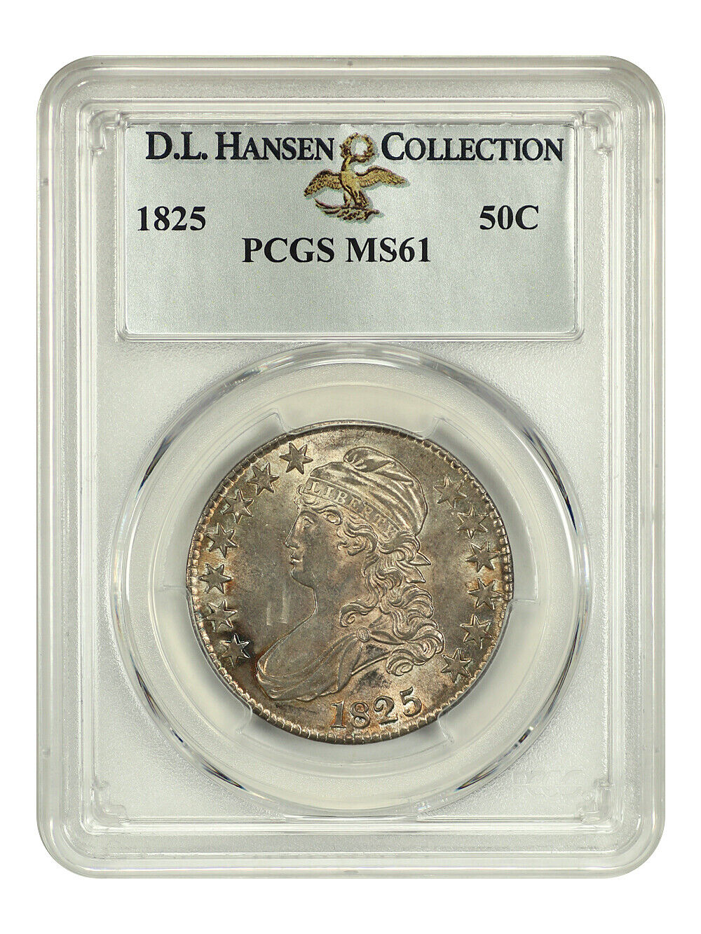 1825 50C PCGS MS61 ex: D.L. Hansen