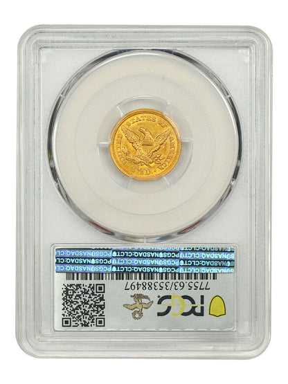 1850 $2.50 PCGS MS63 ex: D.L. Hansen - Liberty Head $2.5